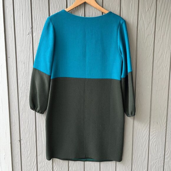 Dovima Paris High-End French Designer Colorblock Shift Dress, SZ 6-8 - Picture 5 of 12